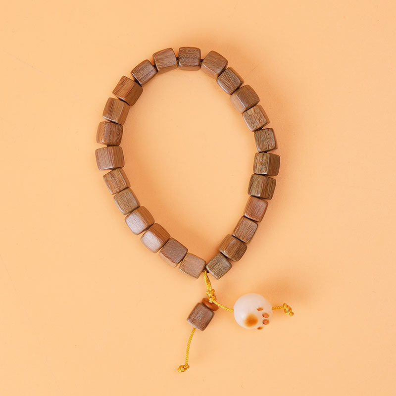 New cat paw lion dance green sandalwood square hanging charcoal burnt cat claw bracelet for women diy accessories simple cube sugar cultural play bracelet for men pic 9