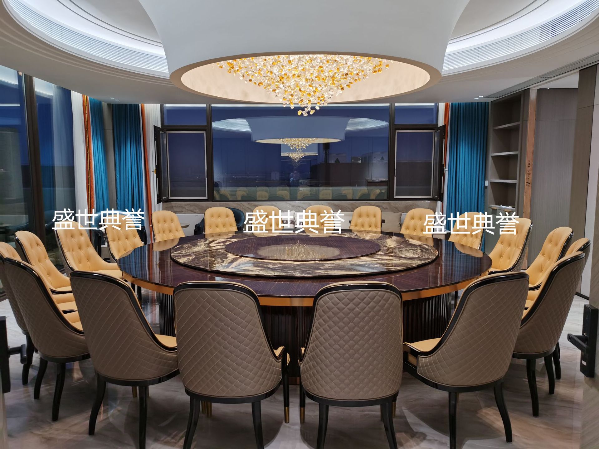 Changsha resort hotel moderno y ligero lujo mesa y silla de madera sólida recepción de club de gama alta silla de paquete suave habitación privada silla de comedor de madera de cera blanca pic 8