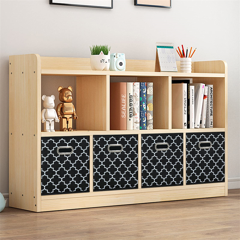 无盖金属扣方形储物箱亚马逊可折叠布艺置物筐玩具衣物整理收纳箱详情8