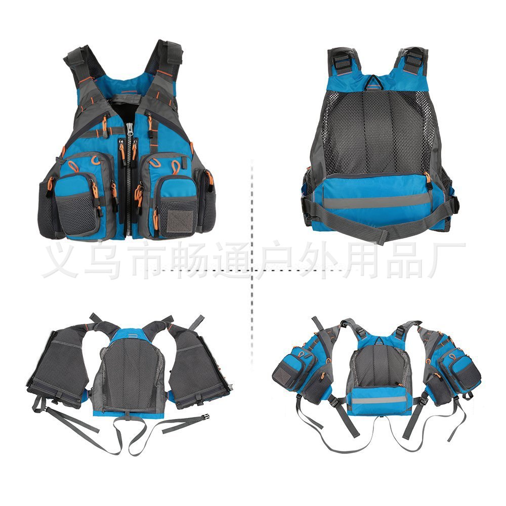 Rock fishing vest, sea fishing suit, fishing life jacket, multi-pocket foam, detachable pic 1