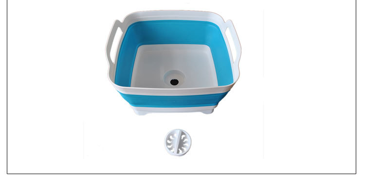 Dry Master Outdoor sink, folding square vegetable washing basin, draining basket, portable travel vegetable and ice washing bucket, fruit basin pic 11