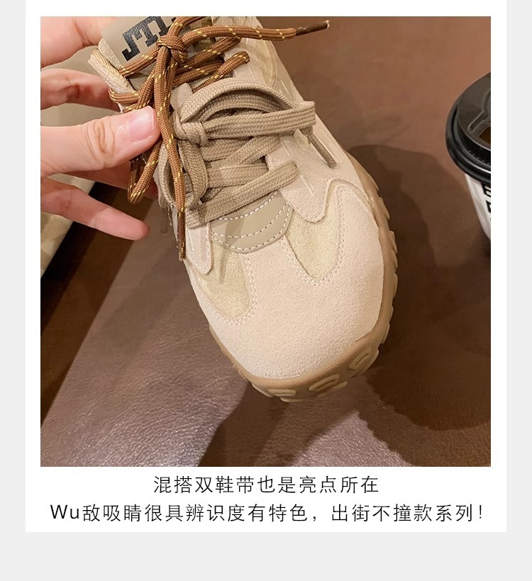 The thick-soled insole height-increasing Forrest Gump shoes of the same style as Grape Mom are the new sporty and casual leather training shoes for women in the autumn and winter of 2024 pic 22