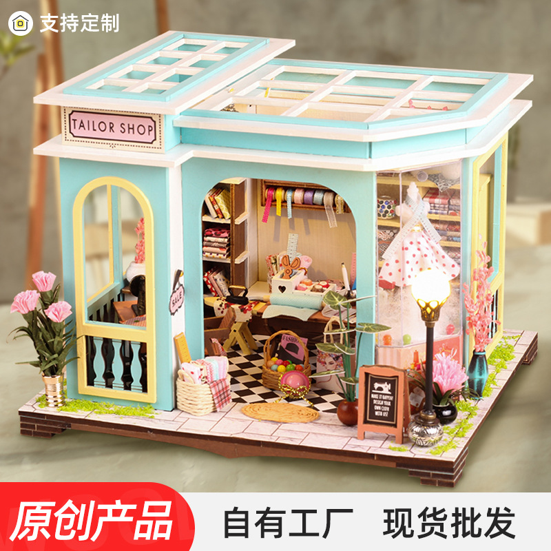 批发diy小屋手工制作微缩房子珍妮花房拼装模型玩具摆件圣诞礼物详情6