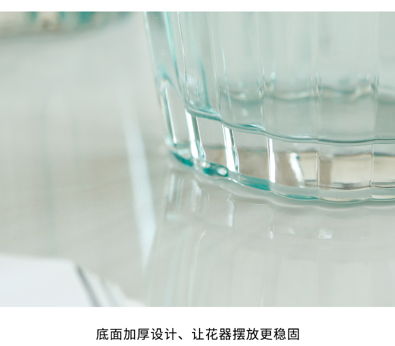 宇行玻璃北欧彩色玻璃花瓶客厅百合花玫瑰水养水培花插餐桌装饰摆件水晶花瓶详情9