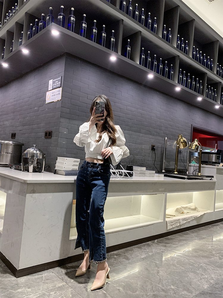 2023春夏季新款尖头高跟鞋女细跟包头凉鞋后空浅口单鞋女详情31