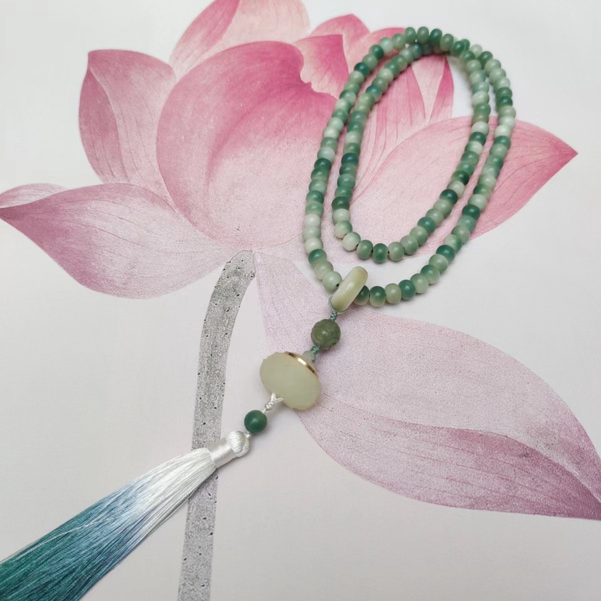 Qingmang Dunhuang Bodhi Root Bracelet, Handmade diy Buddhist prayer beads, prayer beads, necklace, bracelet, fine New Chinese-style jewelry wholesale pic 2