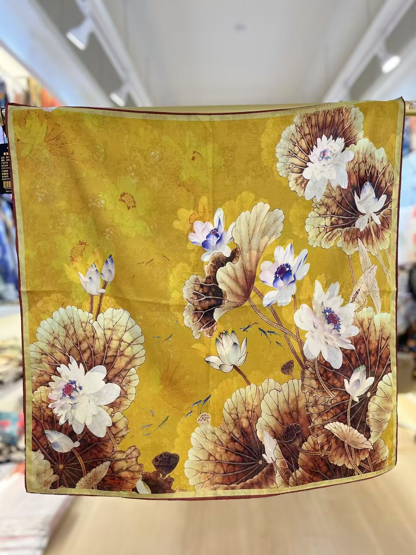 国潮香云纱花萝70*70新中式苏杭小方巾双面双色丝巾厂家代发扎染详情15