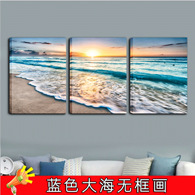 Amazon Landscape bedroom wall art Abstract spray-painted canvas core modern and simple triptych living room decoration painting pic 1