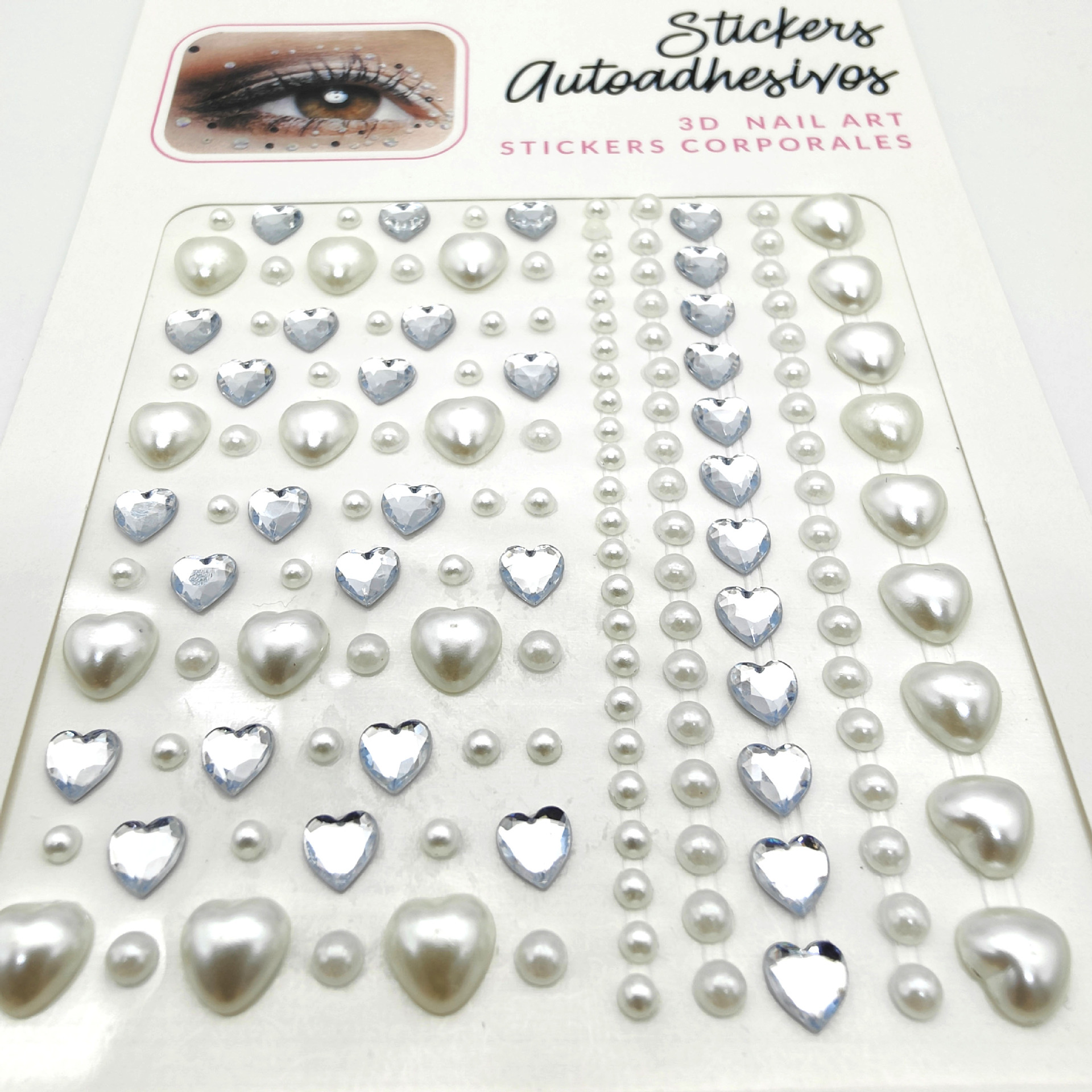 Eye patches, hair patches, head patches, diamond patches, head makeup accessories, makeup, face, pearl makeup, face patches, diamond corners of the eyes, water diamonds between the eyebrows pic 34