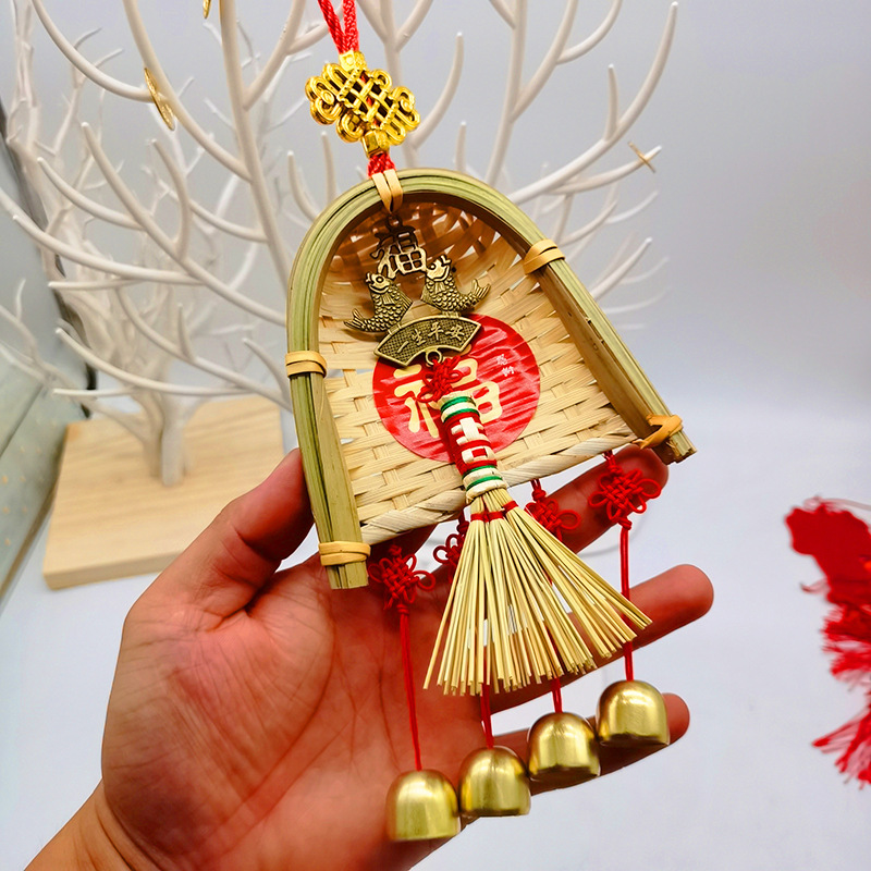 Copper coins, small brooms, dustpans, hanging ornaments, door decorations for moving into a new home, indoor hanging ornaments, TV wall decorations for the Qingming and Dragon Boat festivals pic 40