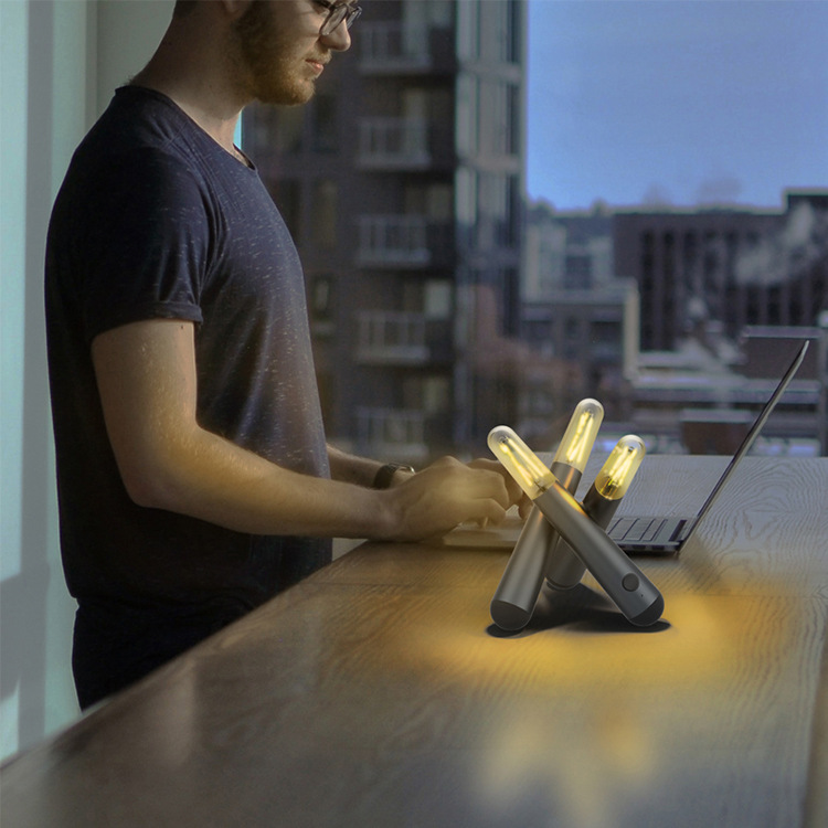 迷你小夜灯桌面氛围灯床头家用吧台灯 便携露营灯小台灯USB充电灯详情11