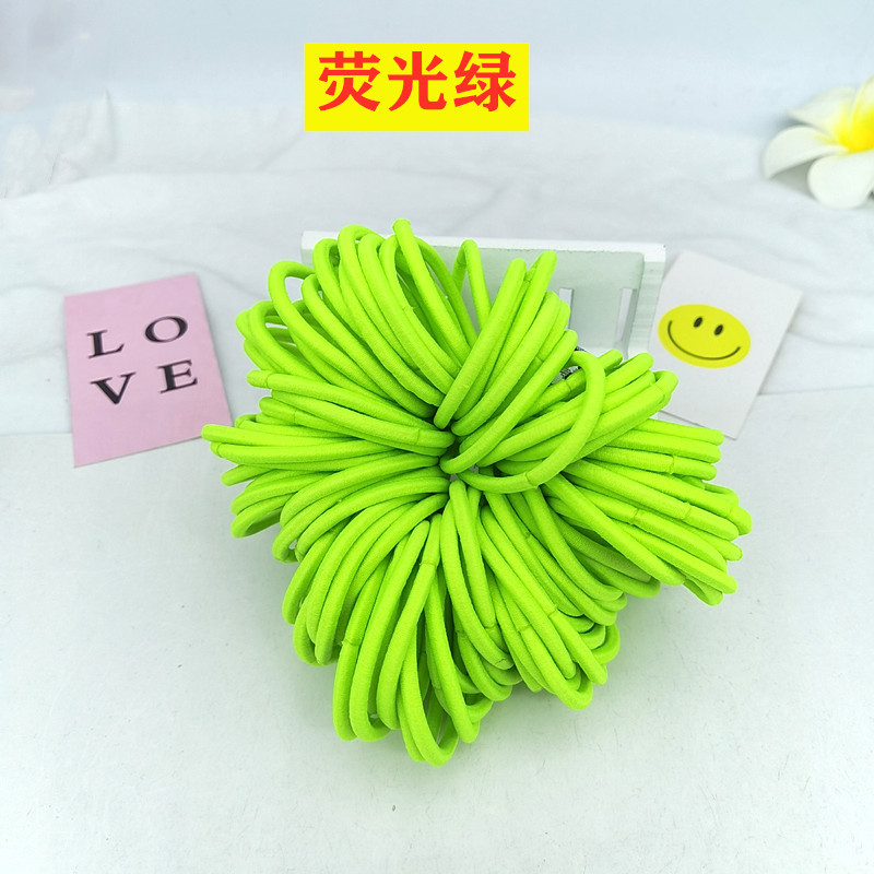 Wholesale of 4MM thick hair ties, colorful high-elasticity hair ties, rubber bands, basic hair bands and hair accessories from Europe and America pic 50