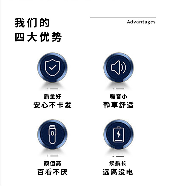 科美/KEMEI跨境持久续航电推剪理发器低音降噪便携快充专业理发剪KM-643详情2