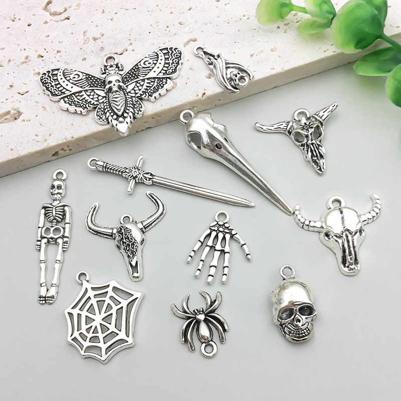 1 new Halloween series retro-style skull skeleton accessory diy self-made jewelry accessory pic 7
