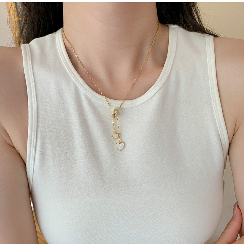 日韩简约流行ins风钛钢项链女小众精致网红锆石锁骨链高级感饰品详情46