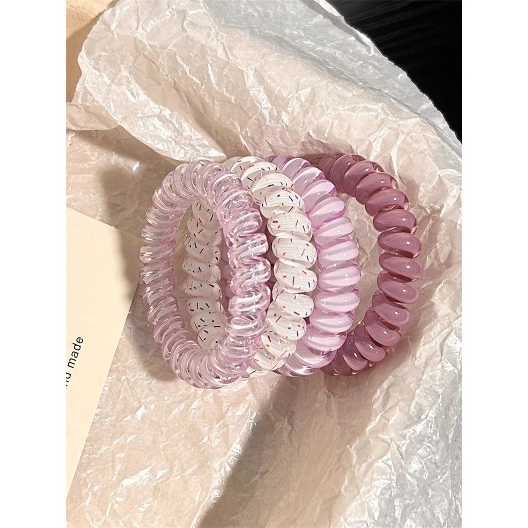 韩式少女~高品质葡萄椰椰波点电话线夏天清新百搭日常发绳耐用详情11