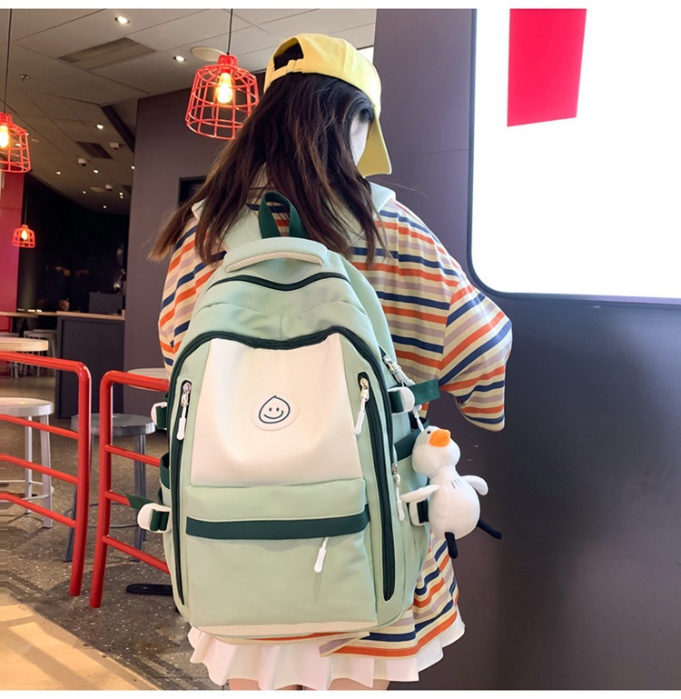 2023 fashionable student backpack, Japanese style Instagram simple Korean version backpack for junior high school, senior high school and college students pic 15