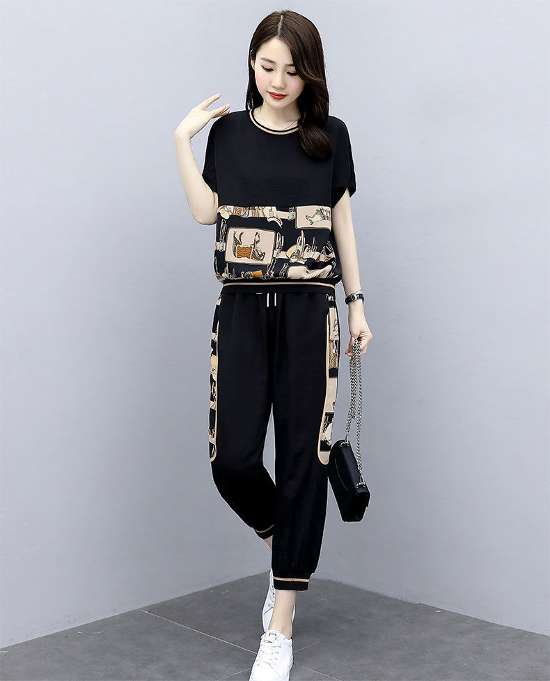 2021时尚运动套装夏装气质洋气女神范衣服夏天显瘦宽松两件套显瘦详情10