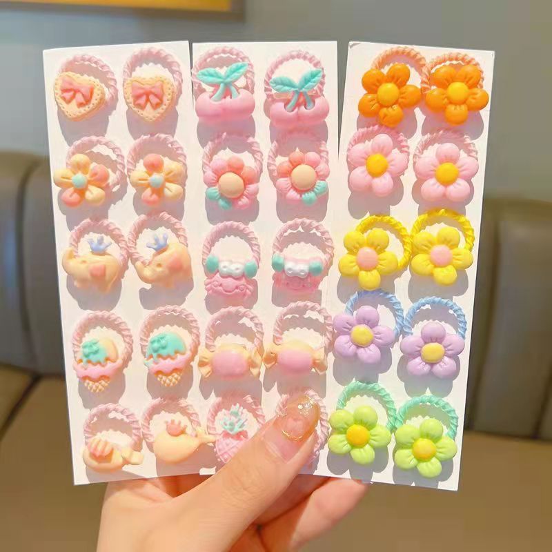 2023年儿童卡通橡皮筋可爱不伤发头绳小号网红新款戒指圈发绳发圈详情8