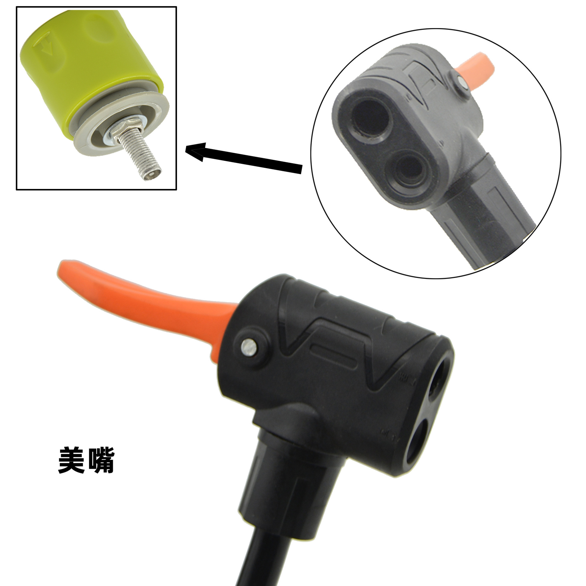 High-pressure foot pedal pump for water rocket (with watch) Universal for American, French and British spouts, suitable for shooting basketball balloons pic 6