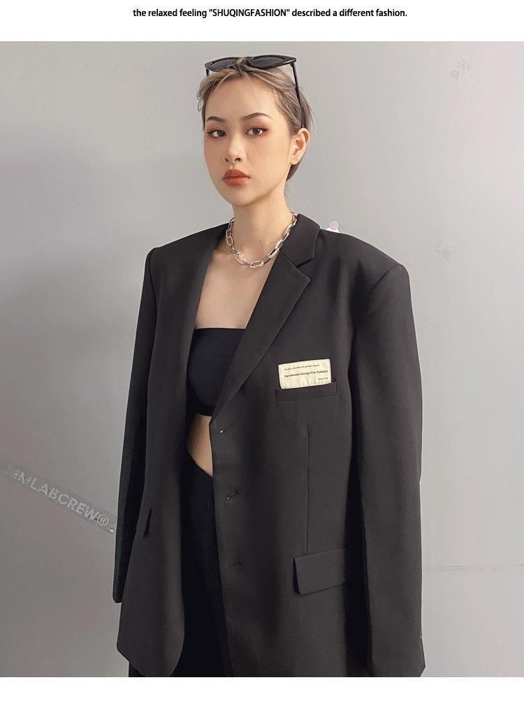 2022秋季新款西装外套女上衣时尚设计感韩版oversize休闲西服宽松详情7