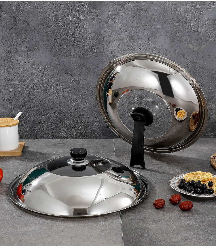 Factory wholesale wholesale of stainless steel pot LIDS, household cooking pot LIDS 28-42cm, wok combination LIDS for consignment pic 12