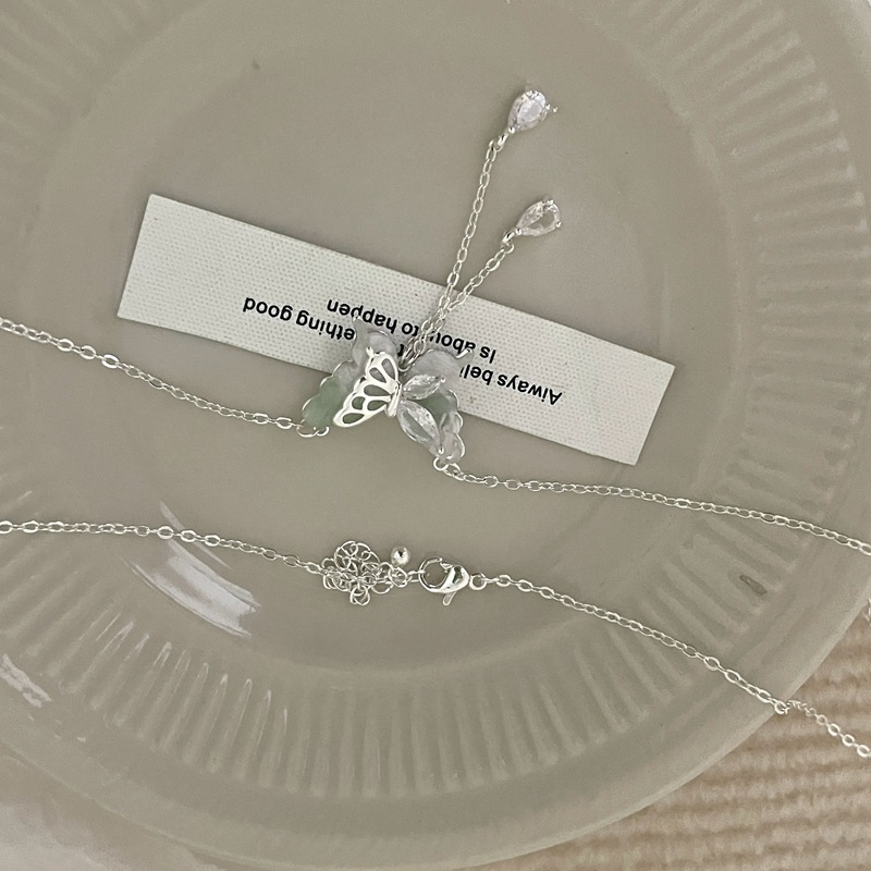 超仙少女蝴蝶流苏锆石项链女小众设计感轻奢时尚百搭锁骨链配饰详情26