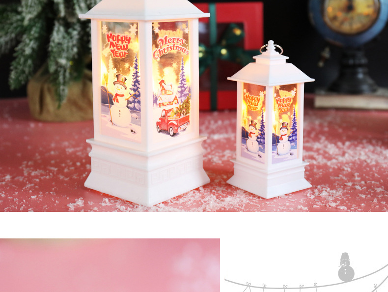 Christmas decoration simulation flame small oil lamp, hand-held wind lamp, creative Christmas gift, shopping mall window display table ornaments pic 12