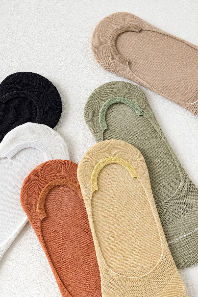 新款女隐形春夏女士袜子纯色防掉跟隐形袜点胶空调袜室内袜脚底袜详情12