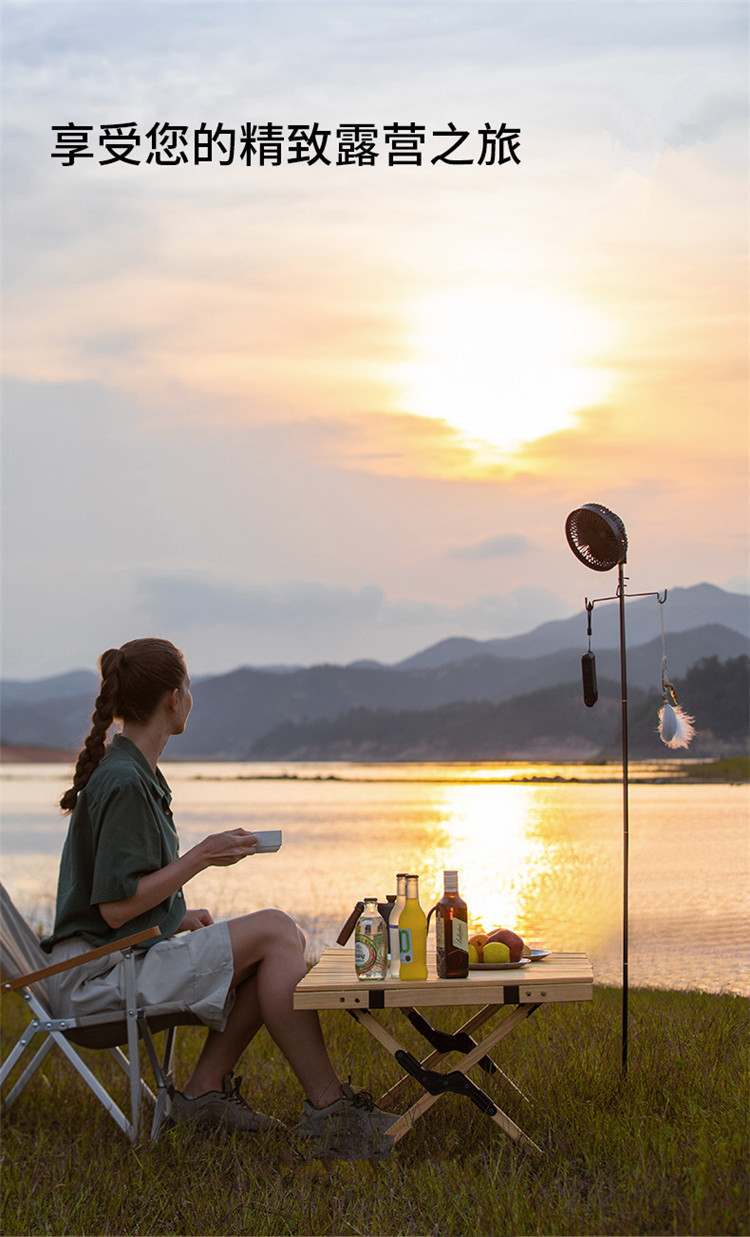 Outdoor camping aluminum alloy folding lamp stand, lightweight and portable lighting pole with pan-tilt phone holder, night market stall pic 11