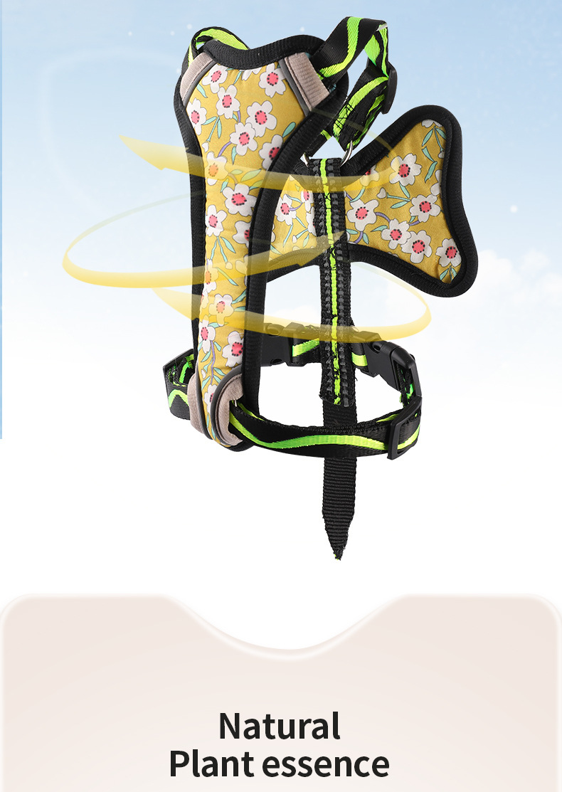 跨境新品宠物胸背带背心式猫咪小型犬安全防挣脱胸背牵引绳厂批发详情22