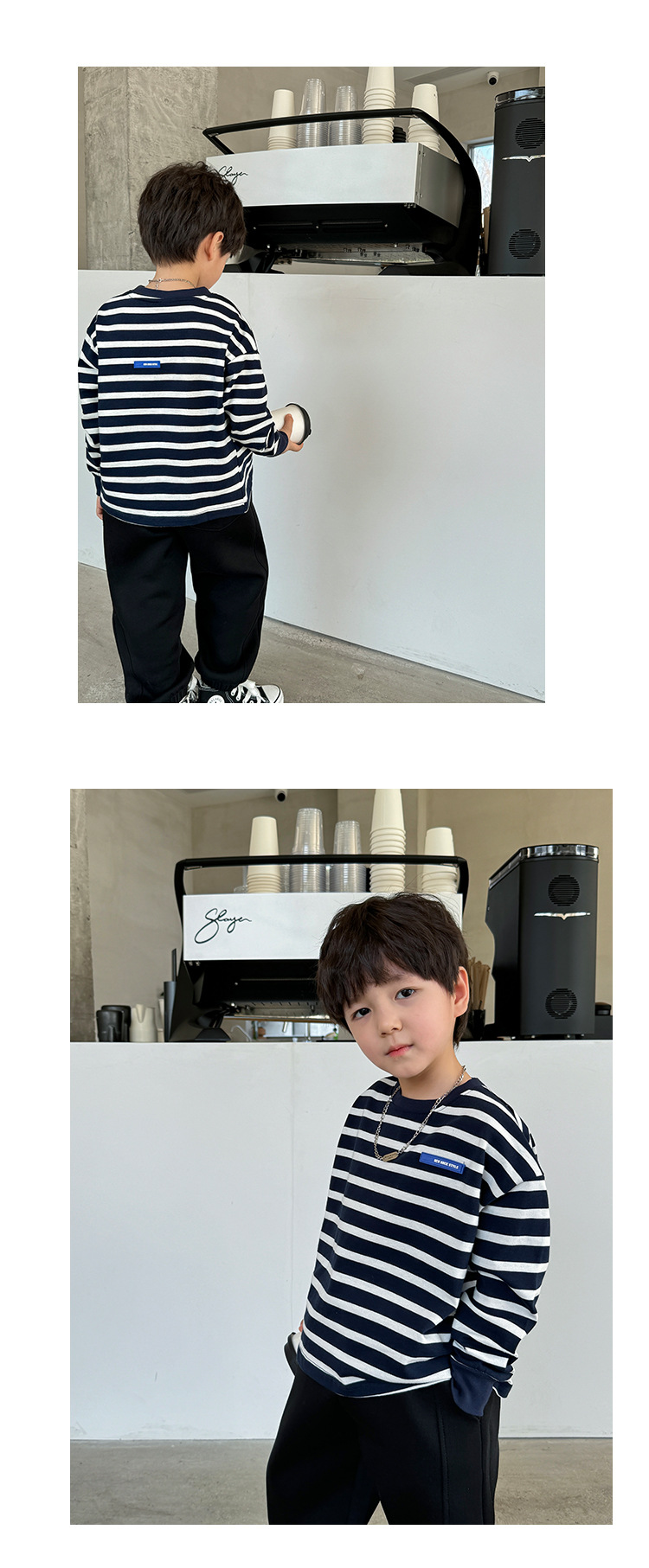 2024海妈家春秋新款儿童韩版童装秋装衣服男童纯棉百搭长袖T恤潮详情13