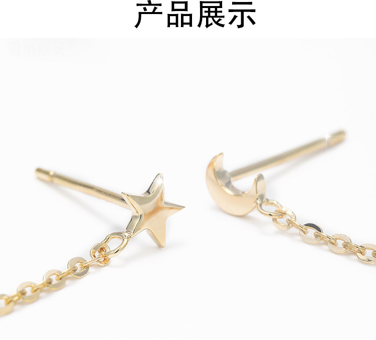 雅施丽芙潮女网红气质耳线百搭文艺可爱小鹿S925纯银女款耳环批发 pic 4