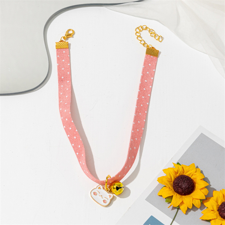 New cat collars, pet supplies wholesale, pet collars, candy-colored exquisite pendants, cat and dog safety necklaces pic 4