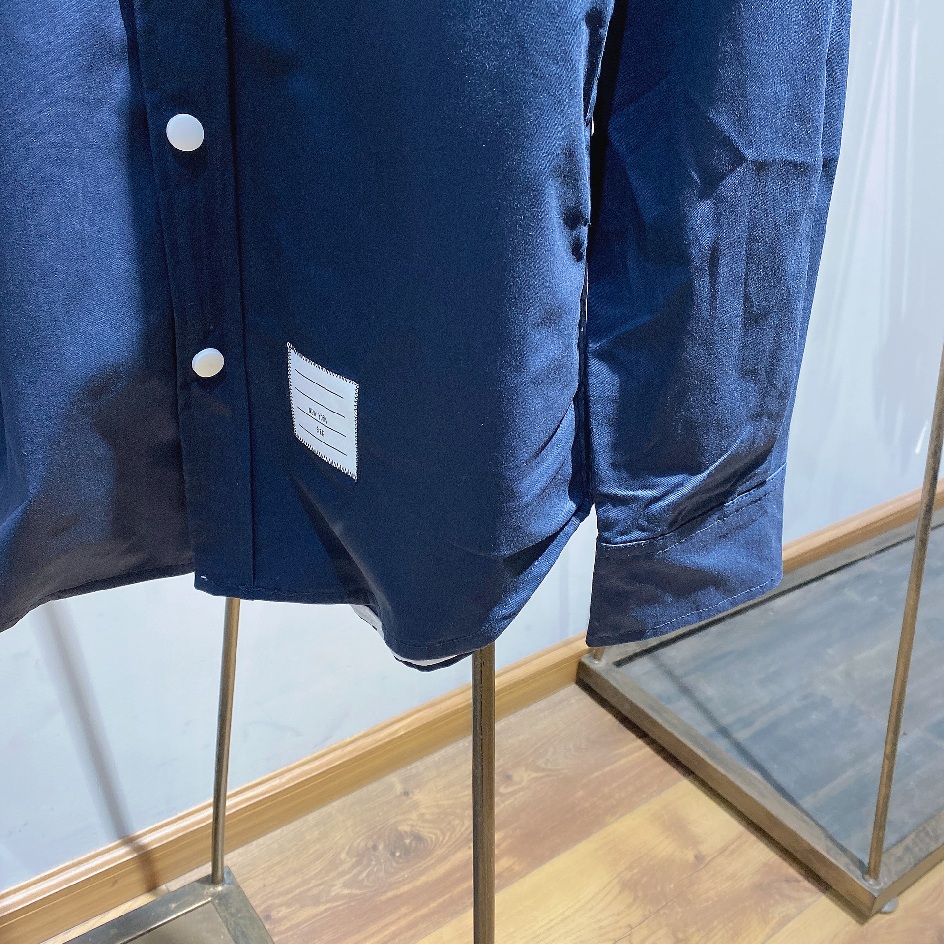 TB casual trendy brand poplin slim-fit solid white shirts for men and women, Oxford fabric shirts for women with long sleeves pic 131