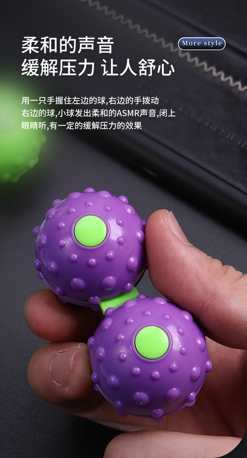 跨境3D萝卜球手指按摩球玩具指尖旋转陀螺连体成人减压神器按摩器详情7