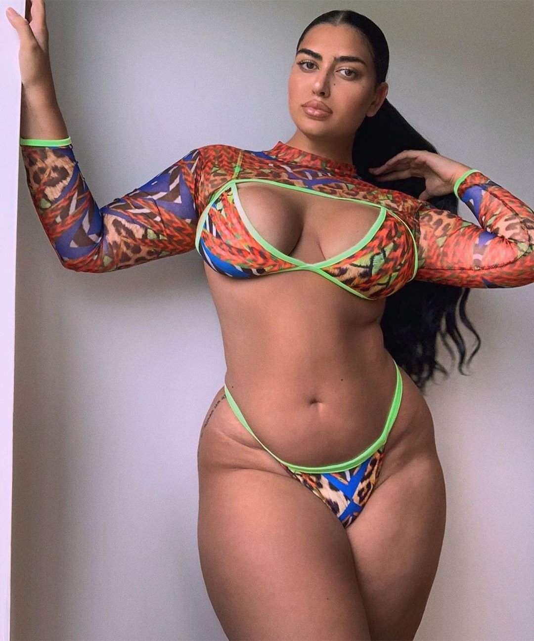 The 2020 new three-piece set of sexy printed bikini swimsuits for large-sized export from Africa, Europe and America pic 76
