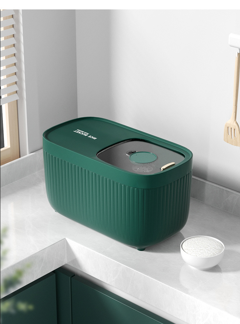 Rice bucket, insect-proof and moisture-proof sealed household rice box, 20-jin storage food-grade flour bucket storage box pic 16