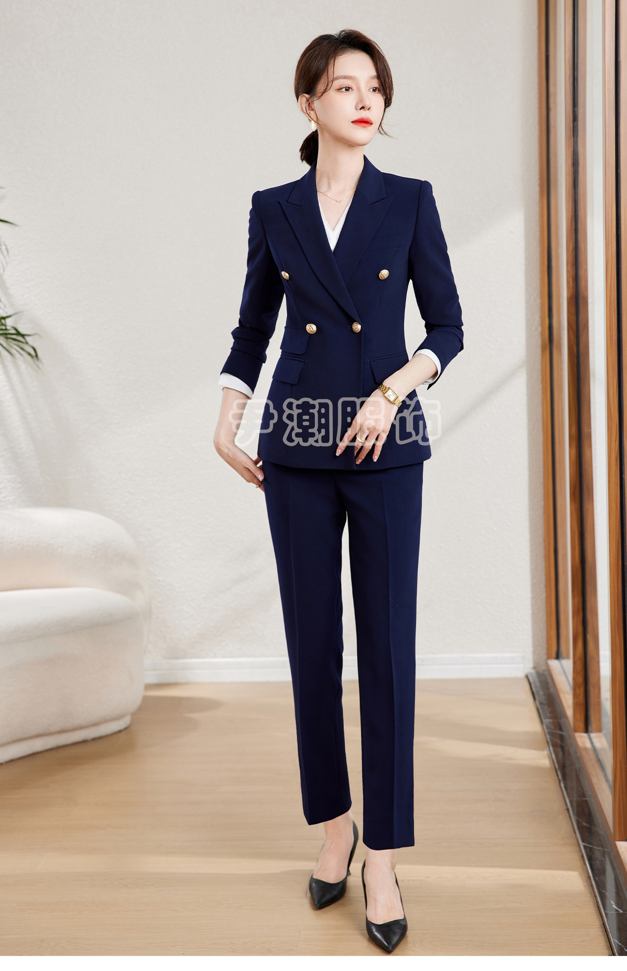 职业装时尚衬衫女装2024春季新款时尚气质百搭小个子管理白领工服详情25