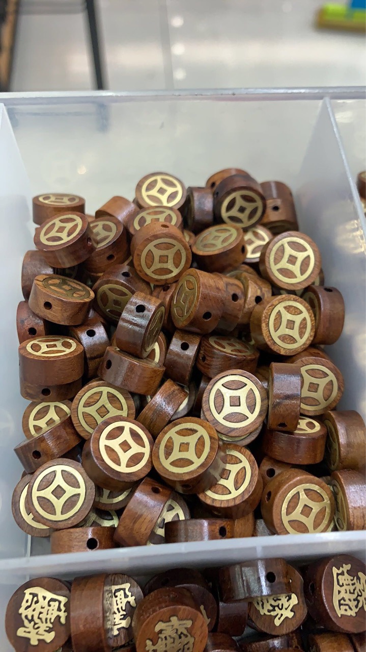 Jewelry accessories, wood, metal, color retention, good luck, happiness, shoes, bags, clothing, diy handmade custom small pendants pic 5