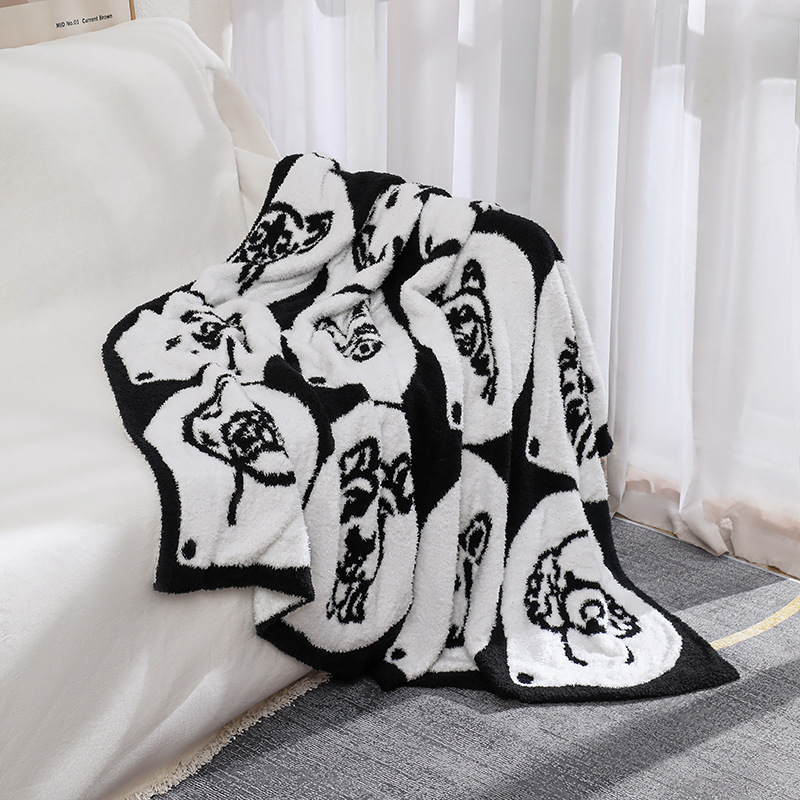 National trend A-class half-pile blanket cartoon puppy sofa blanket, winter soft thickened warm office nap blanket cover blanket pic 6