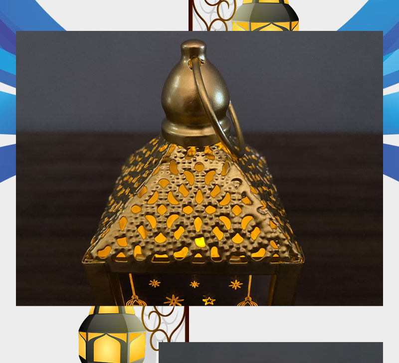 New style small wind lantern decorative lantern eid mubarak Wind Lantern ramadan ornament Cross-border exclusive supply pic 9
