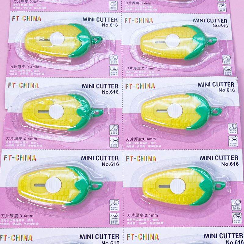 Cartoon corn mini utility knife, student cute wallpaper knife, paper cutting knife, small parcel opening and unboxing knife wholesale pic 17