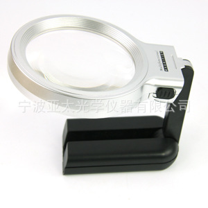 厂家供应 台式 直柄两用90mm光学镜面2.5倍高清阅读led照明放大镜详情1