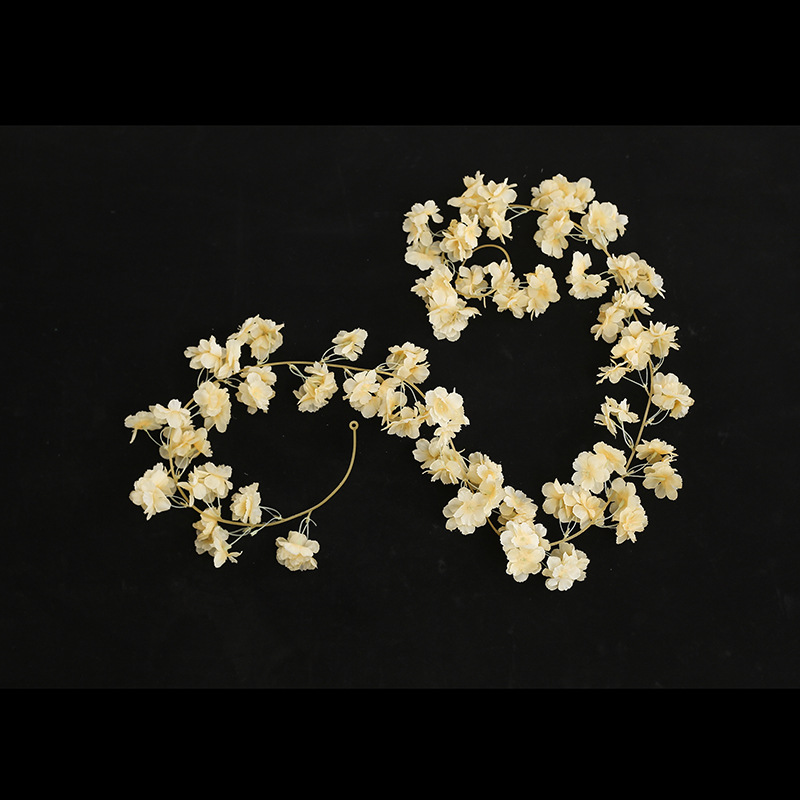 Cherry blossom vines entwined around air conditioning pipes, covering flower stalk trees, simulated peach blossoms, decorative flower vines, artificial flower vines pic 9