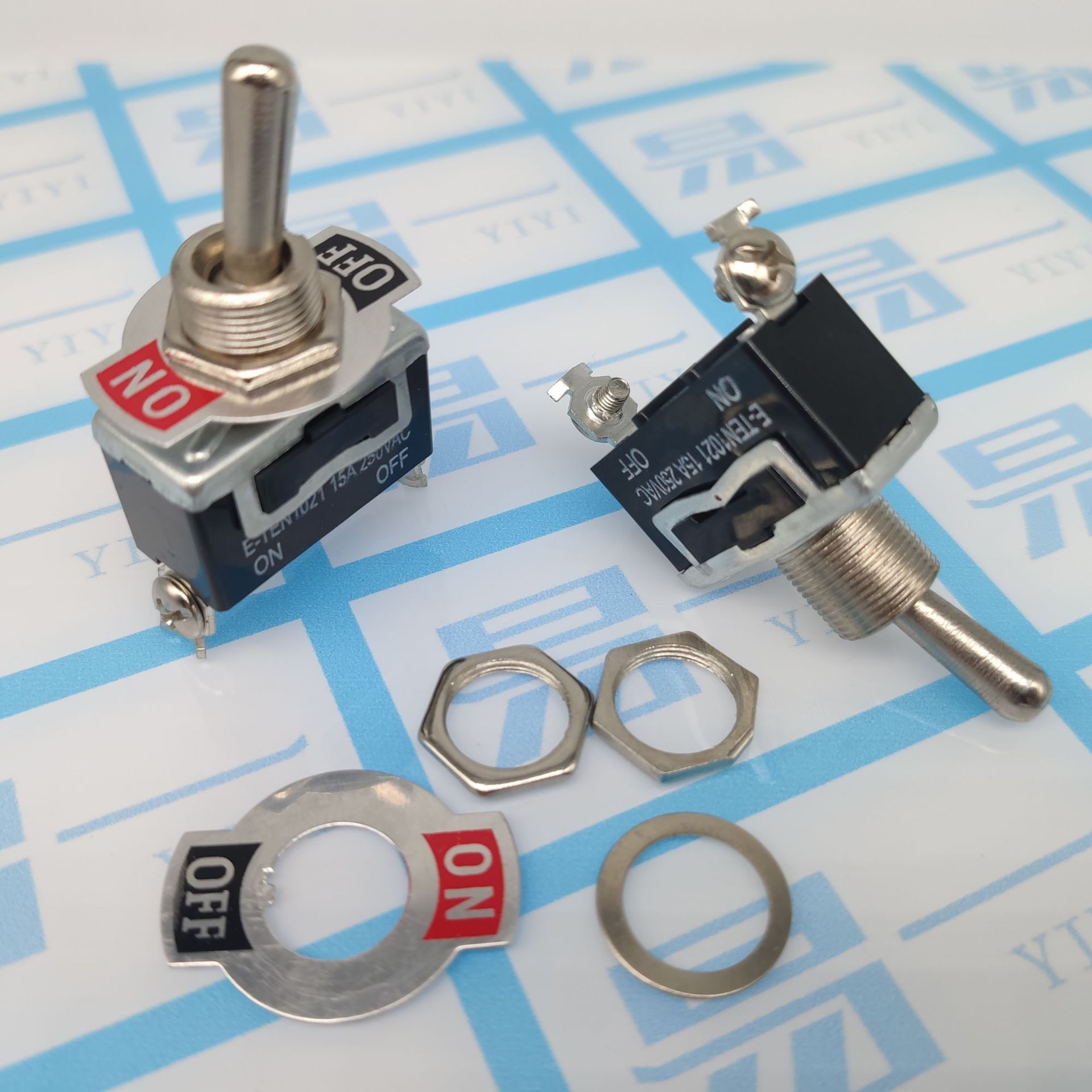 Toggle switch E-TEN1021, with a shaking arm, can be used to switch the car switch 2 pin 2 position ON/OFF in black pic 4