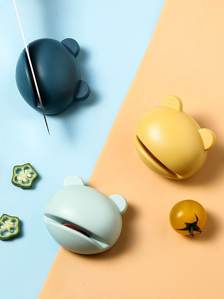 Cartoon creative whetstone, mini frog, manual knife sharpening wonder, home kitchen white corundum knife sharpening stand pic 16