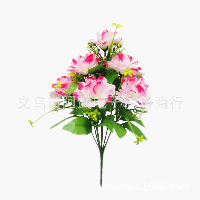 Direct sales of Qingming Festival artificial flowers, cheap flowers, artificial flower art, tomb worship, memorial and funeral supplies, decorative flower arrangements 9 heads pic 5