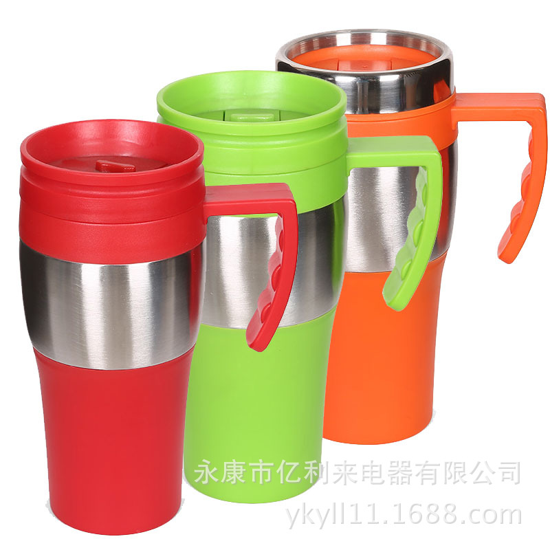 Stainless steel plastic double-layer portable coffee cups are exported to the United States. The original manufacturer produces car cups pic 6