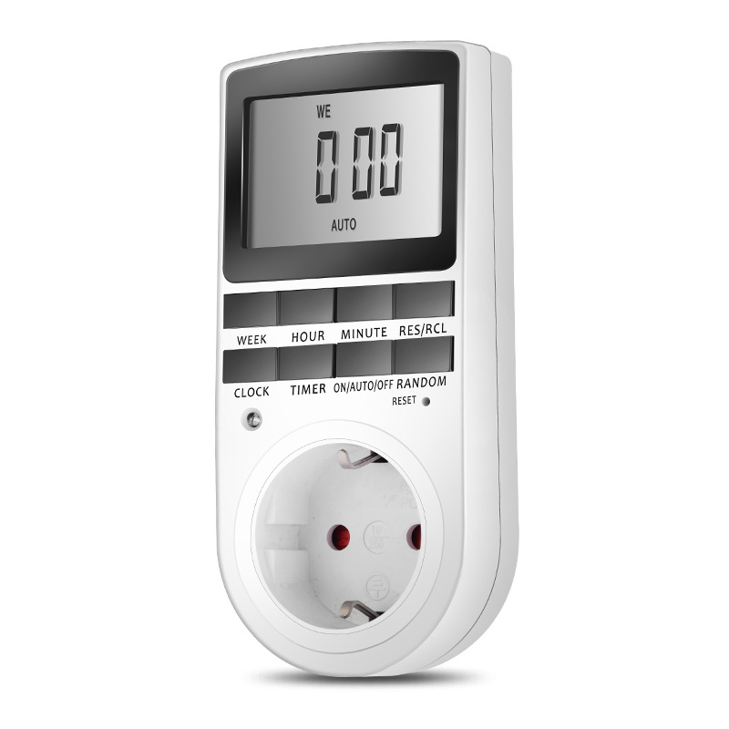 Timer socket, European-style large screen timer socket, kitchen timer switch socket, electronic timer pic 2